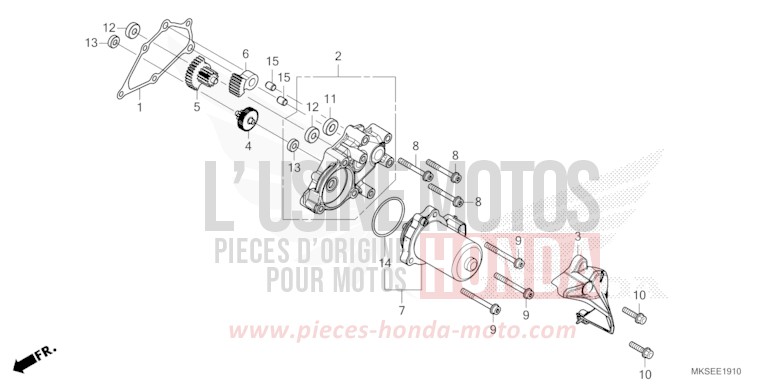 DEMULTIPLICATEUR de Africa Twin DCT PEARL GLARE WHITE (NHB53H) de 2021